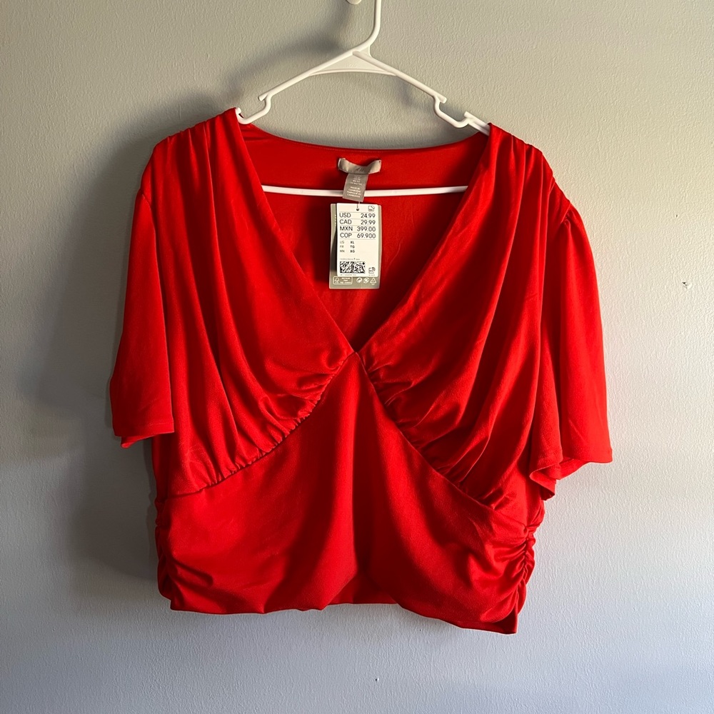 NWT red crop top from H&M
